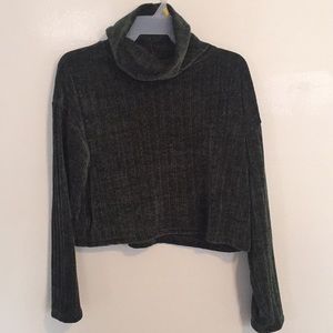 Cropped turtleneck sweater